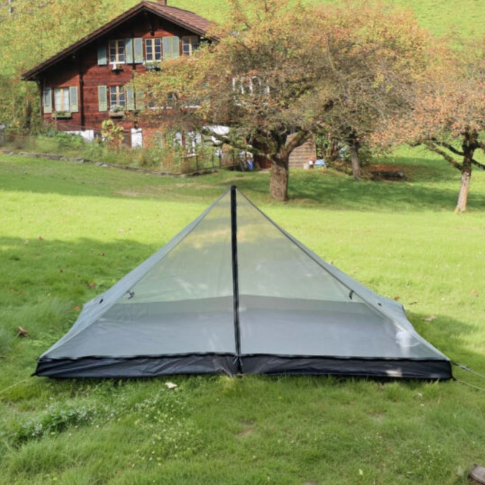 3F UL GEAR Lanshan 1 3-season ultra light trekking pole tent (White, 15D) in field, Austria