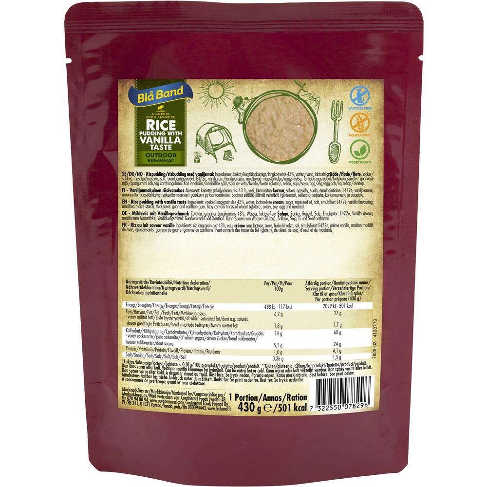 Bla Band Rice Pudding with Vanilla