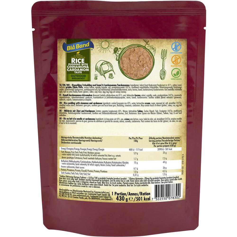 Bla Band Rice Pudding with Cinnamon and Cardamon