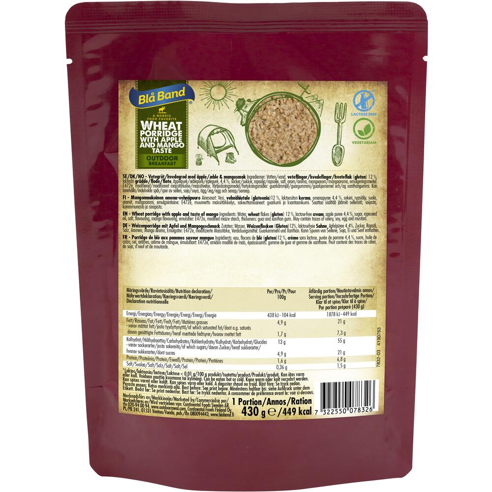 Bla Band Wheat Porridge with Apple and Mango
