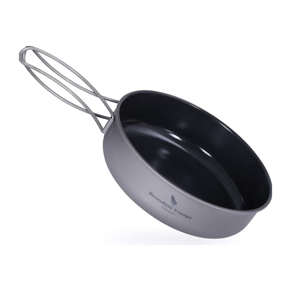 Boundless Voyage Titanium Non-Stick Frying Pan open