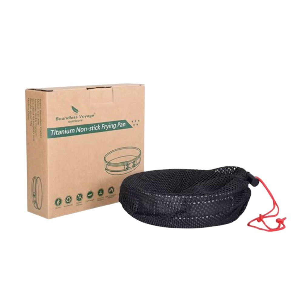 Boundless Voyage Titanium Non-Stick Frying Pan in bag