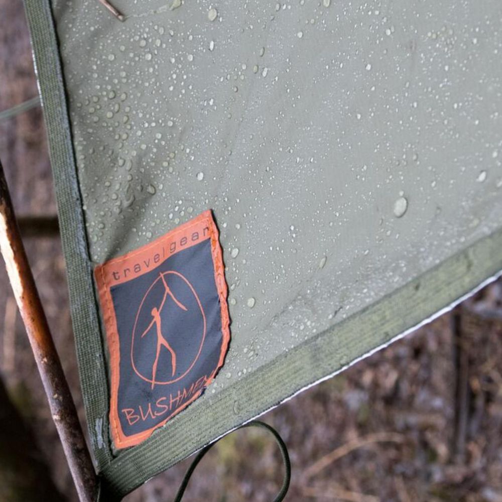 Bushmen 2×3m Thermo Tarp (Olive) fabric up close