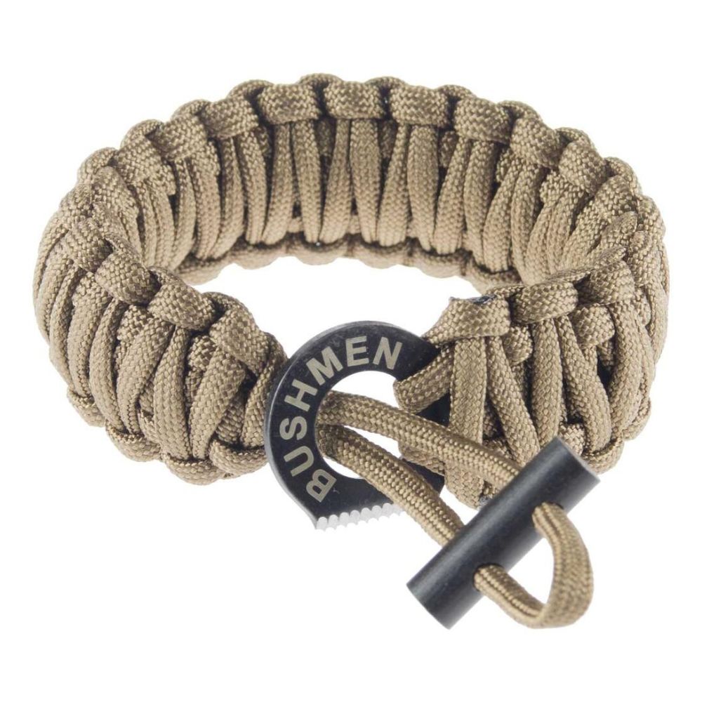 Bushmen Survival Bracelet 6m coyote stock image