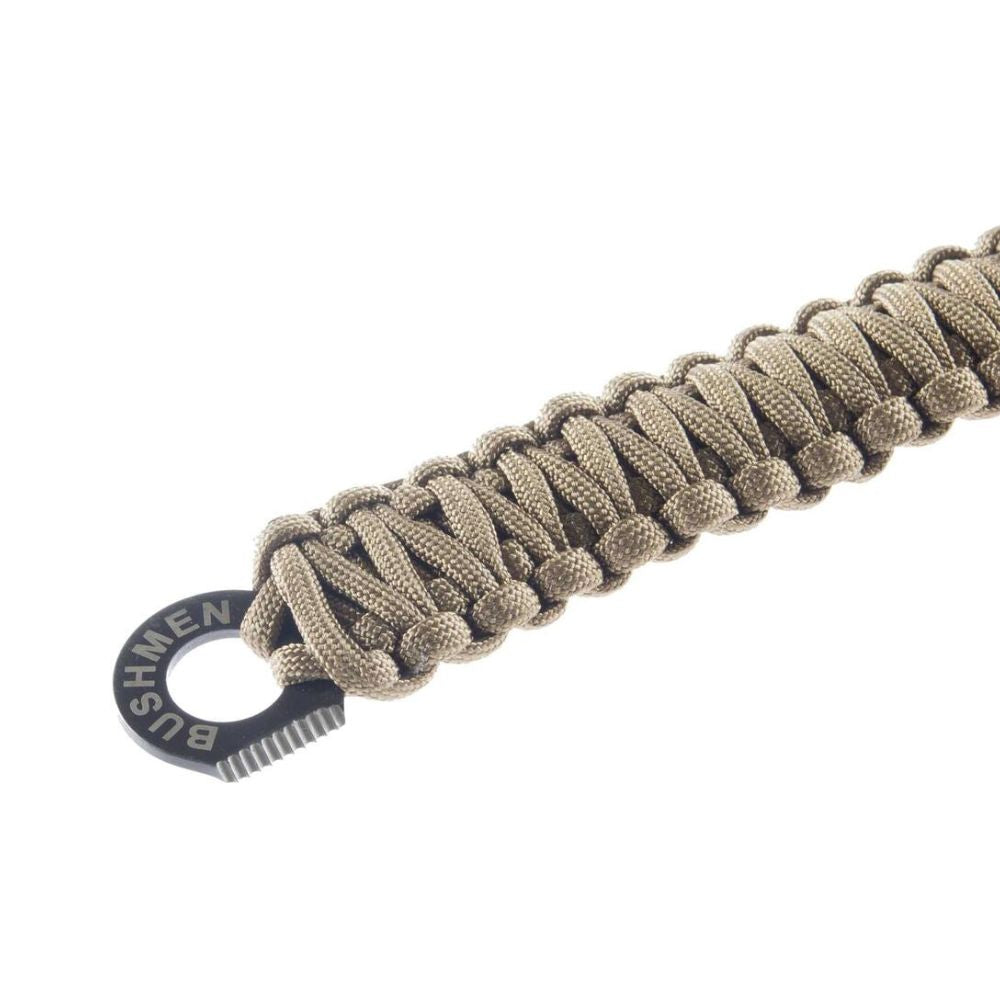 Bushmen Survival Bracelet 6m coyote firestarter