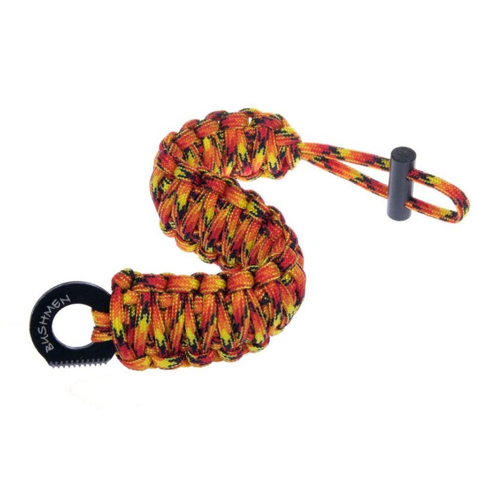 Bushmen Survival Bracelet 6m fire rolled out