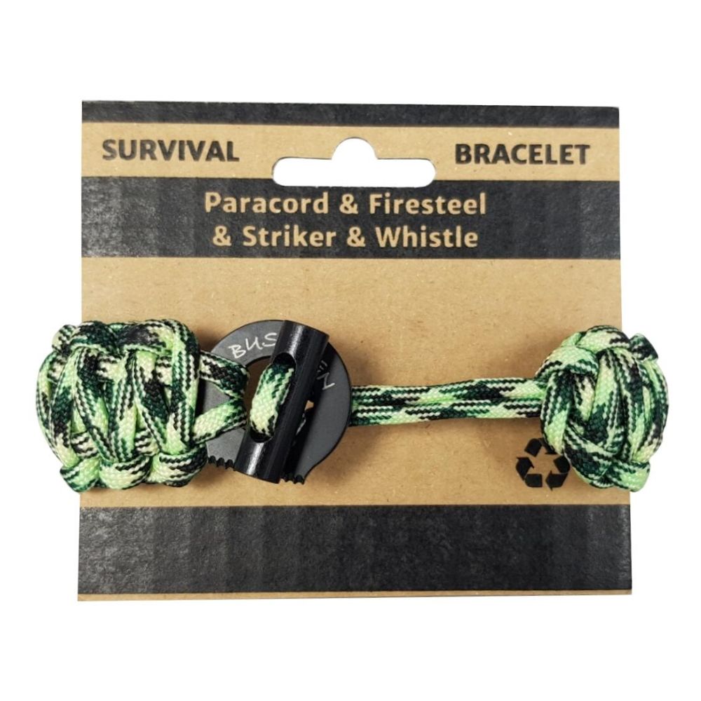 Bushmen Survival Bracelet 6m retail packaging gecko