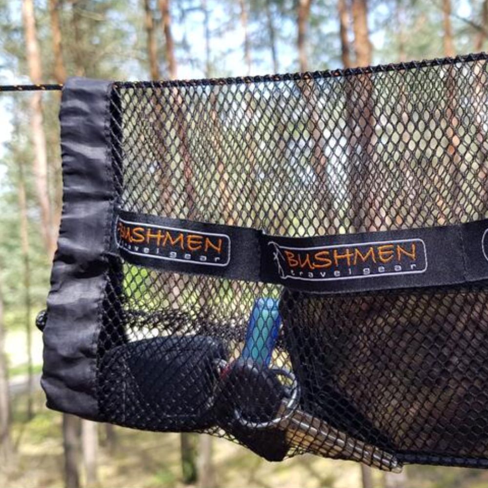 Bushmen Ultralight Hammock (Dark Olive) closeup on bag