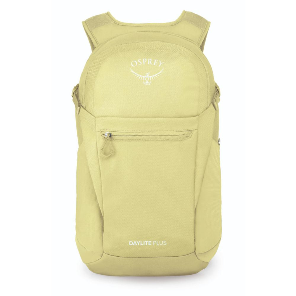 Light green Osprey backpack on a white background