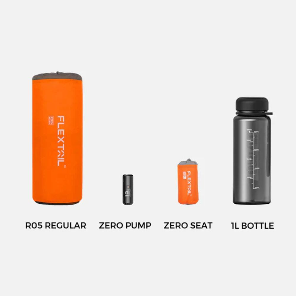 FLEXTAILGEAR Zero RO5 Ultralight Camping Sleeping Mat (Mummy) size comparison