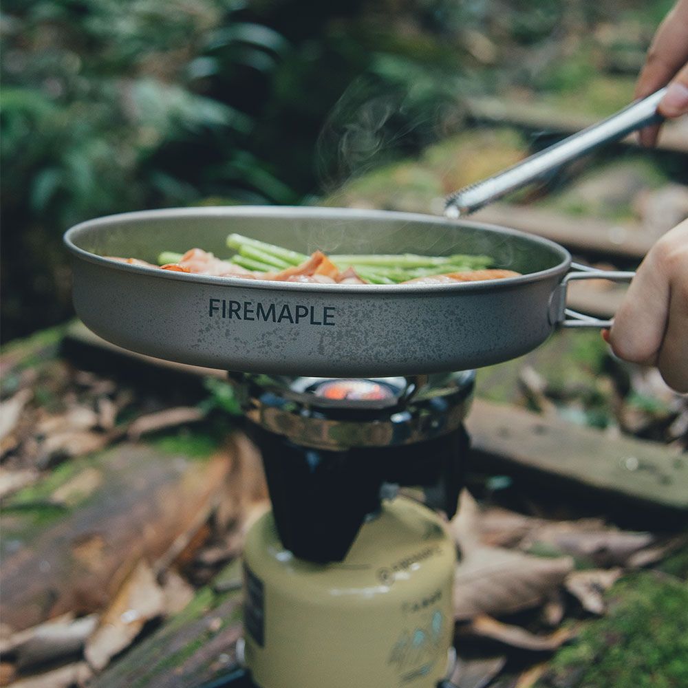Firemaple Ash Titanium 8 Inch Frying Pan in woods