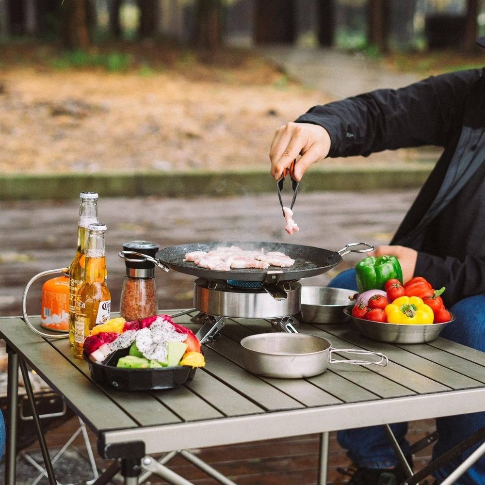 Firemaple Saturn Gas Stove with Preheat Tube cooking