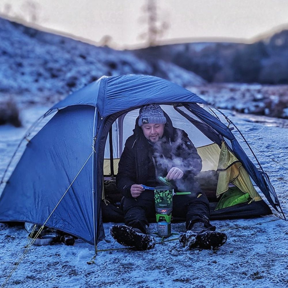 Firemaple Star X2 Cooking System (Green) in tent