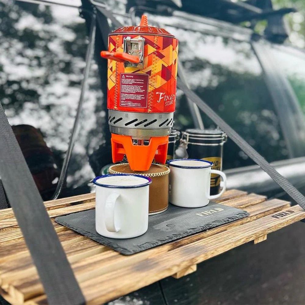 Firemaple Star X2 Cooking System (Orange) while camping