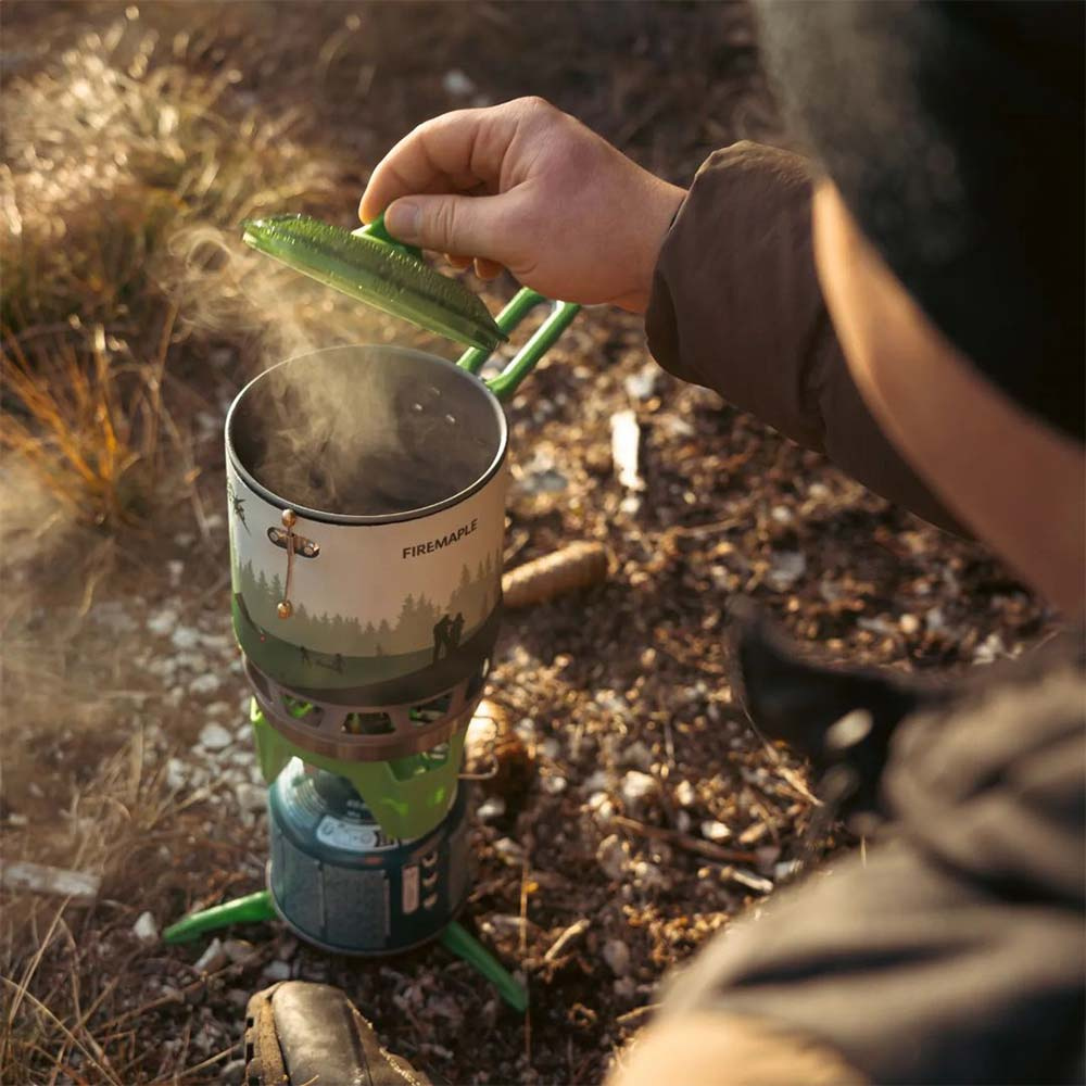 Firemaple Star X3 Cooking System for Coffee (Green) in forest