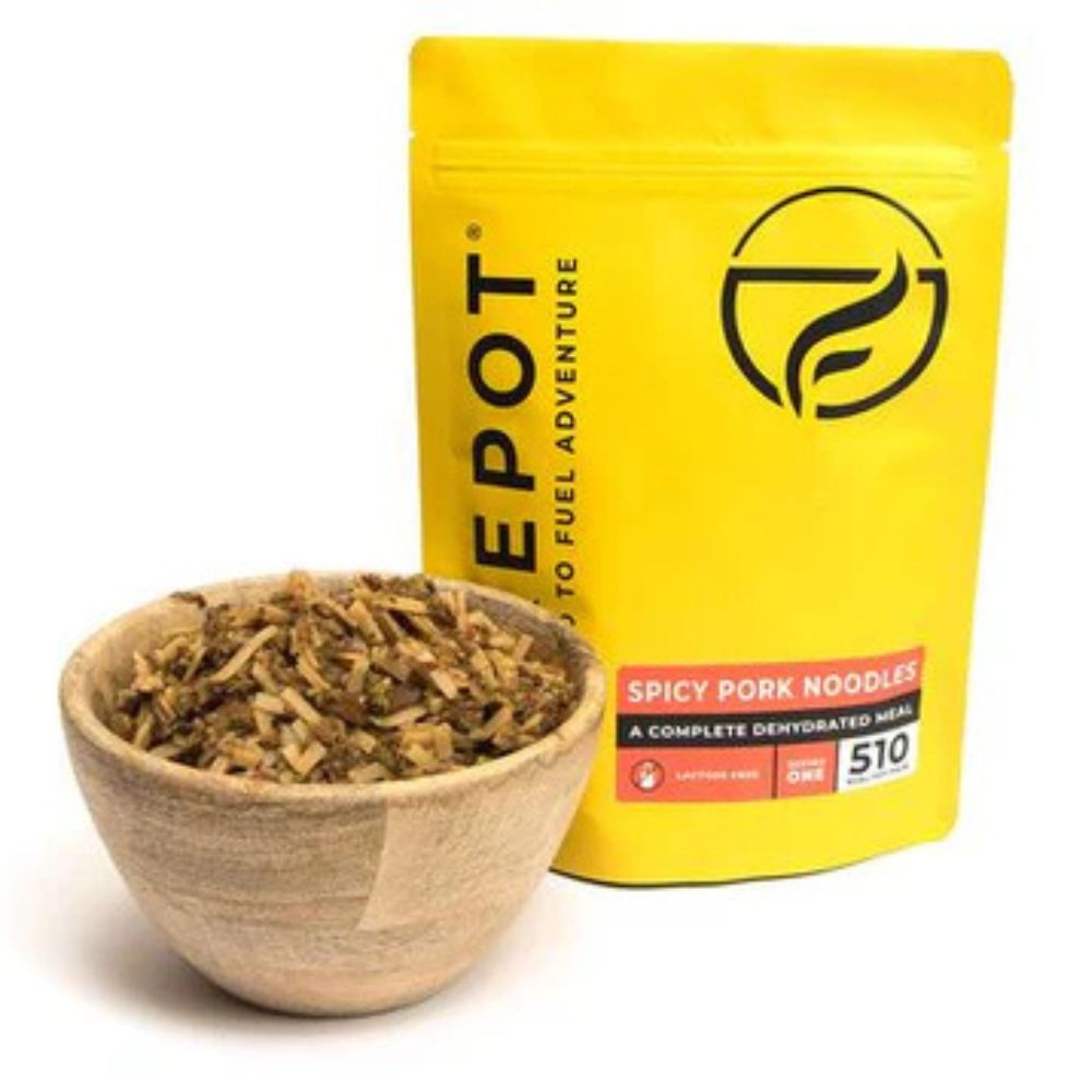 Firepot Spicy Pork Noodles - Regular (135g) in bowl