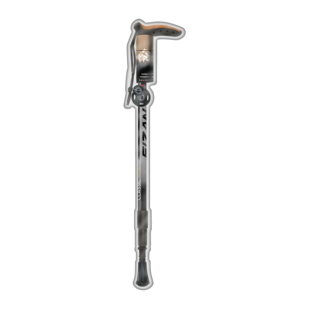 Fizan Classic Micro Walking Pole (Grey/Single) in retail packaging