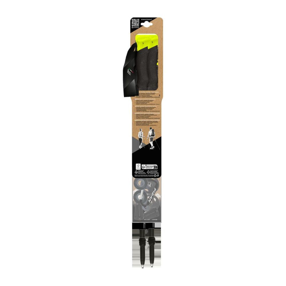 Fizan Compact 3 Pro Trekking Poles (Grey/Pair) in retail packaging