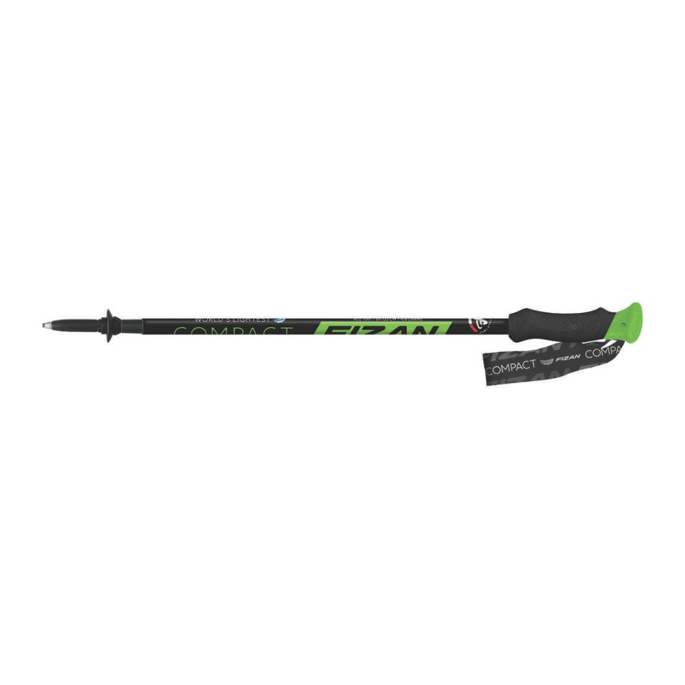 Fizan Compact 3 Trekking Poles (Green/Pair) stock image