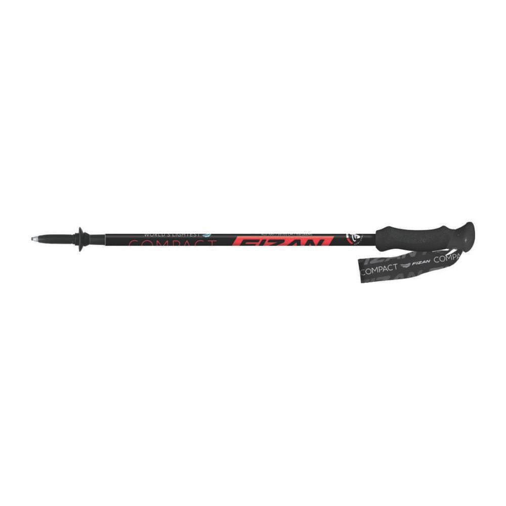 Fizan Compact 3 Trekking Poles (Red/Pair) stock image