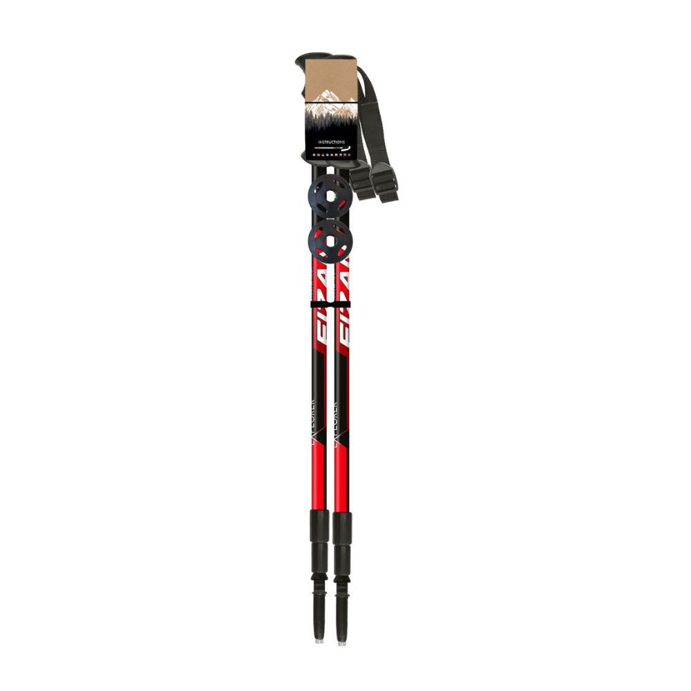 Fizan Explorer Trekking Poles (Red/Pair) in retail packaging