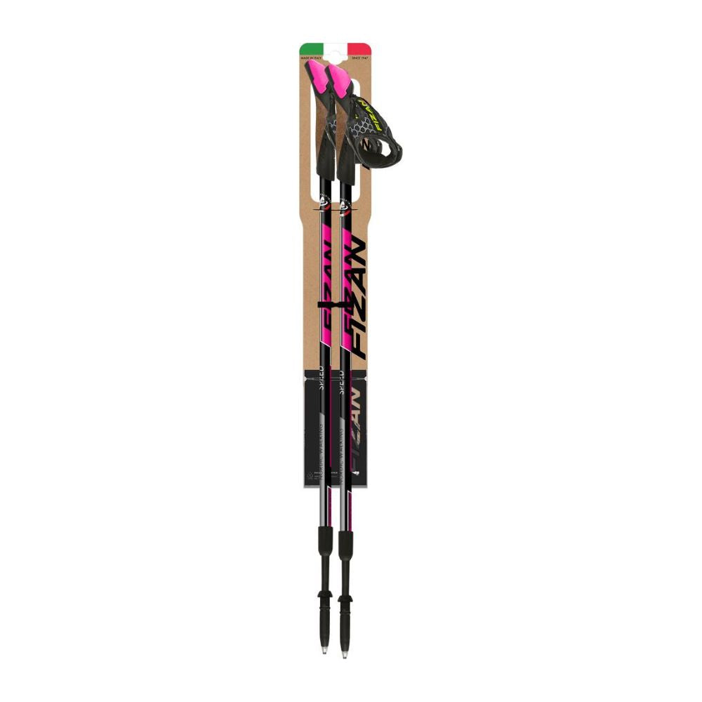 Fizan NW Speed Nordic Walking Poles (Pink/Pair) in retail packaging