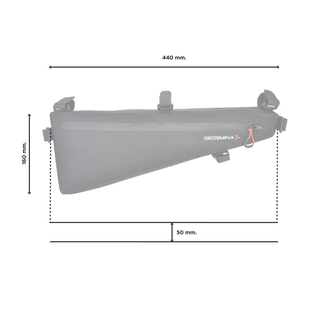 Geosmina Medium MTB Frame Bag dimensions