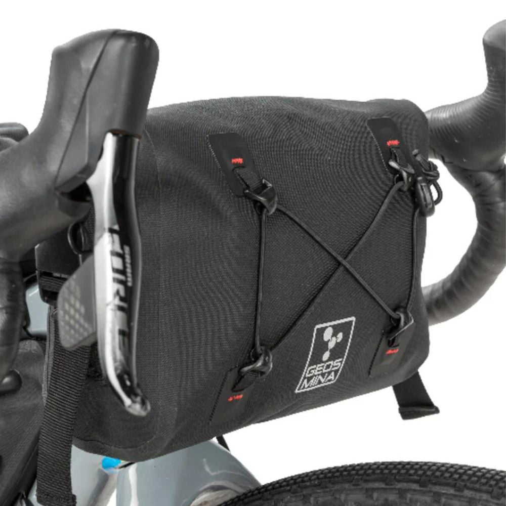 Geosmina Small Handlebar Bag on front of bike
