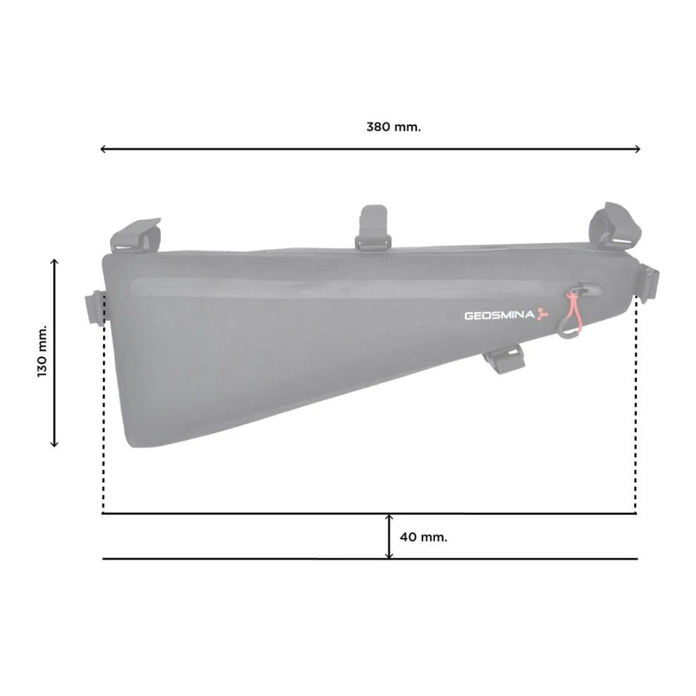 Geosmina Small MTB Frame Bag dimensions