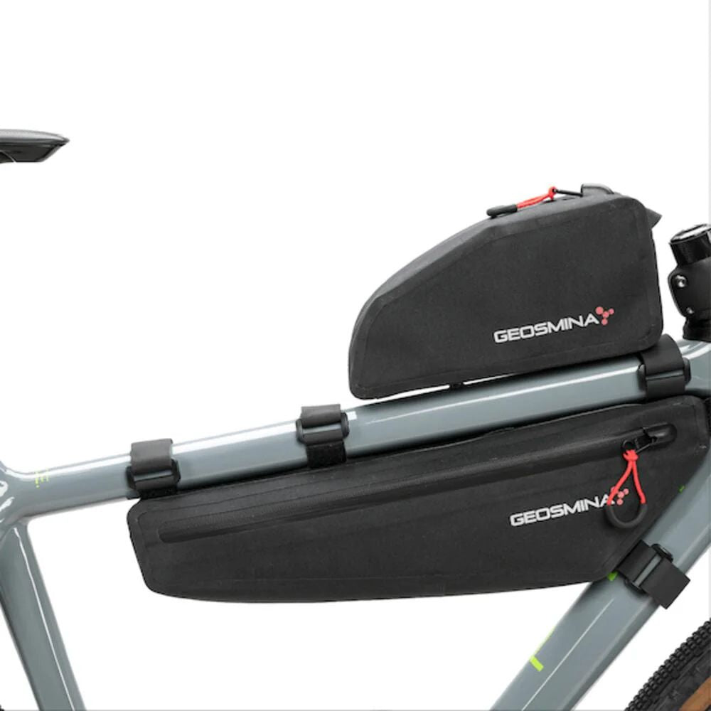 Geosmina Small Gravel Frame Bag on bike