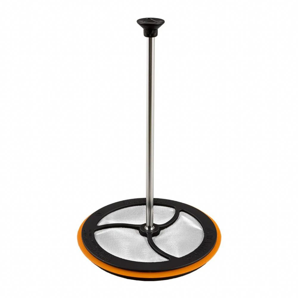 Jetboil Silicone Coffee Press with a handle on a white background