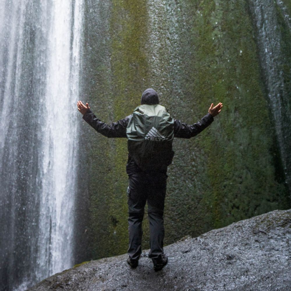 Kelty Backpack Rain Cover (Grey, Large) waterfall