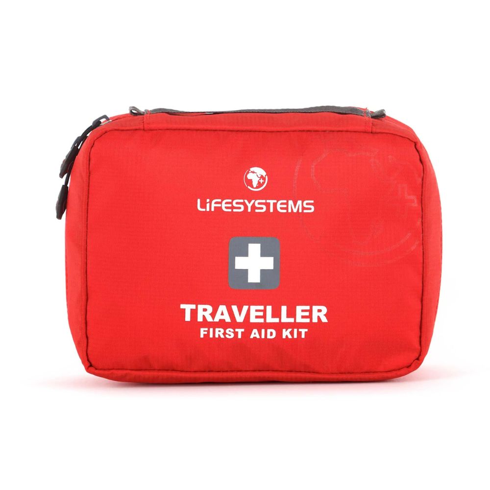 Traveller First Aid Kit with 'Lifesystems' branding on a white background