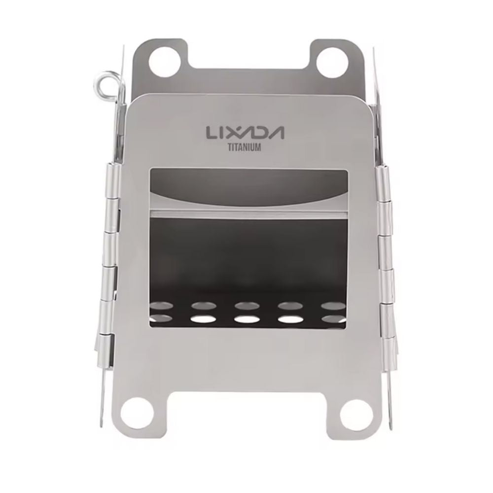 Lixada Lightweight Titanium Folding Wood Stove front