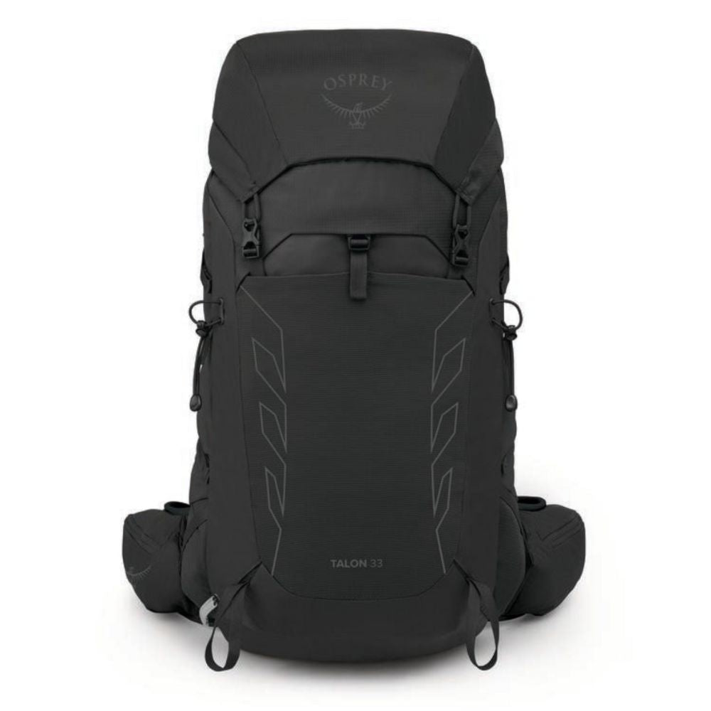 Black Osprey backpack on a white background