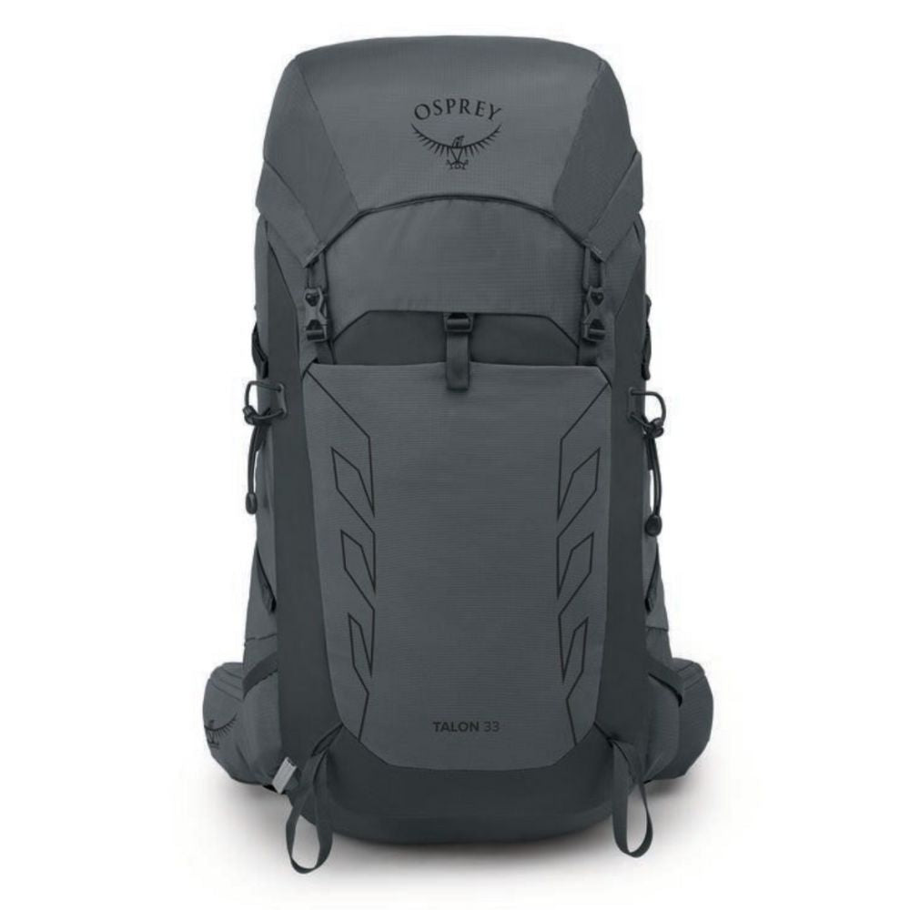 Gray Osprey backpack on a white background