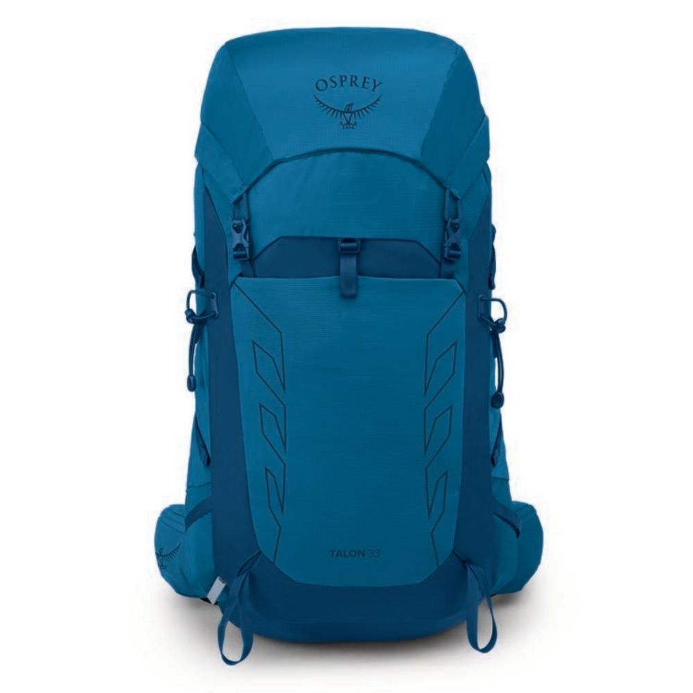Blue Osprey backpack on a white background
