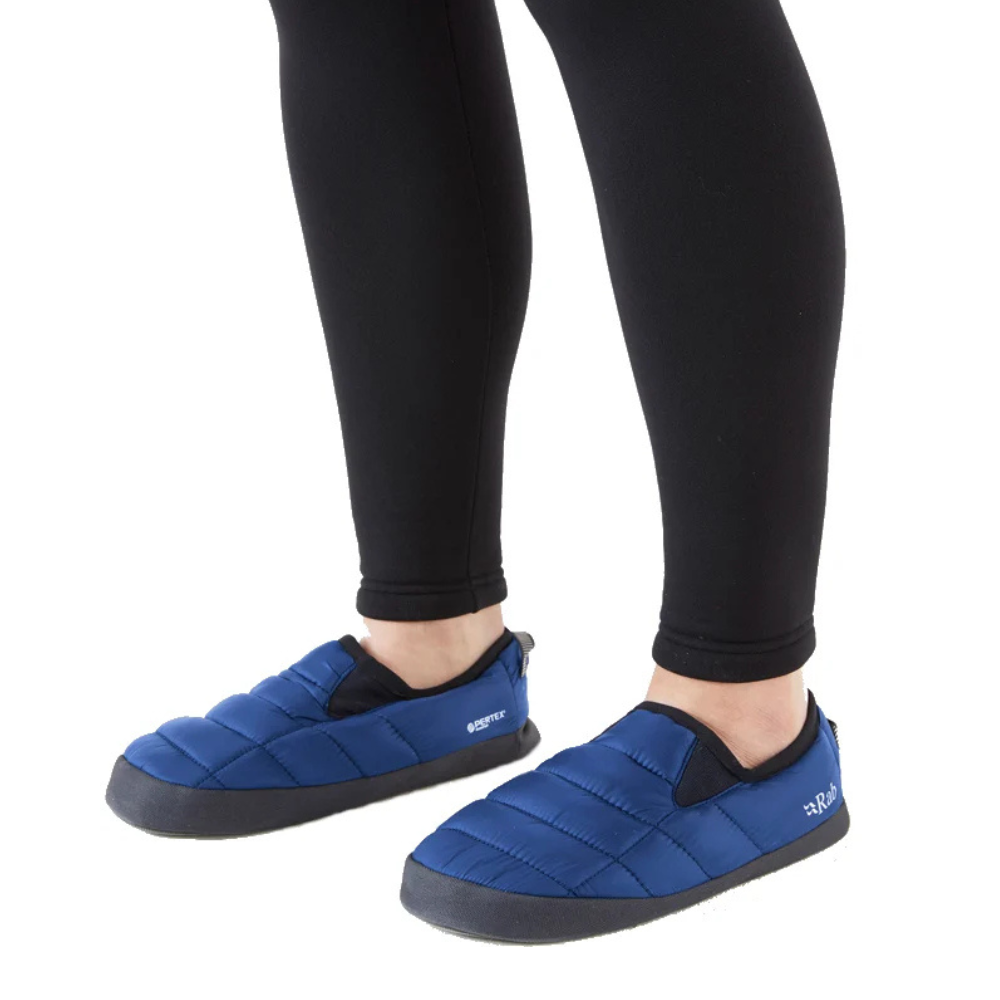 Rab Cirrus Hut Slipper (Nightfall Blue) on feet
