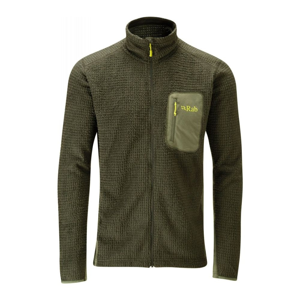 Rab Men's Alpha Flash Fleece Jacket front stock image
