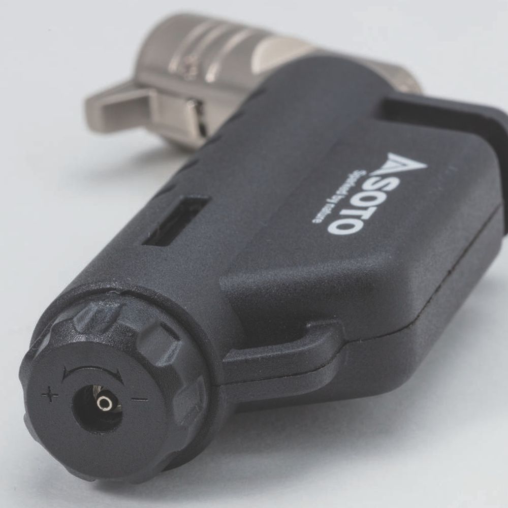 SOTO Micro Torch Horizontal (Black) close up