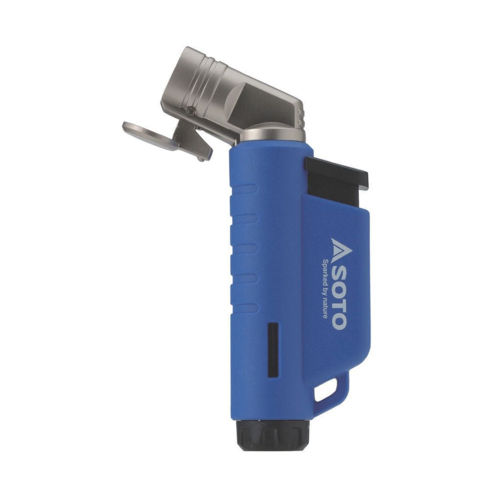 SOTO Micro Torch Horizontal (Blue) open
