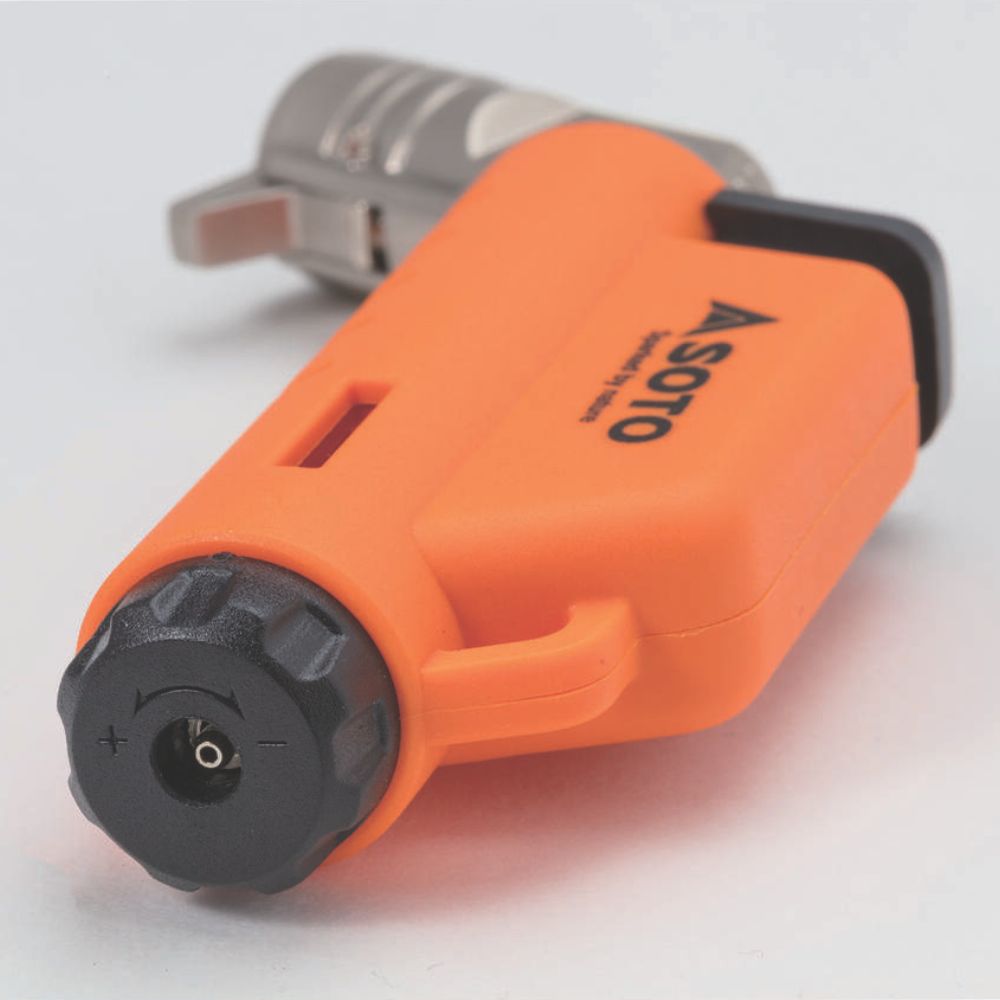 SOTO Micro Torch Vertical (Orange) close up