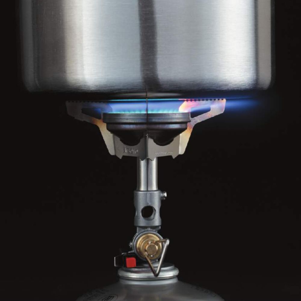 SOTO Windmaster Stove with 4Flex with pot on top