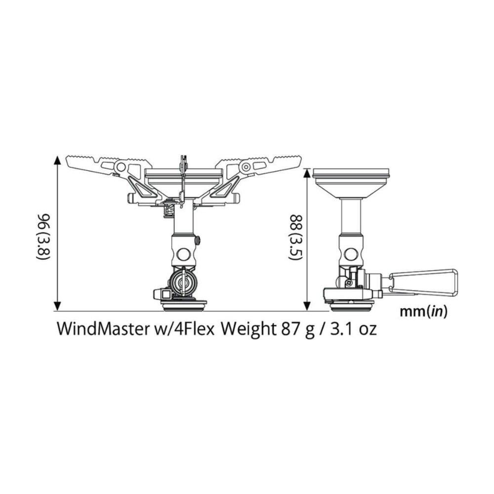 SOTO Windmaster Stove with 4Flex sizes