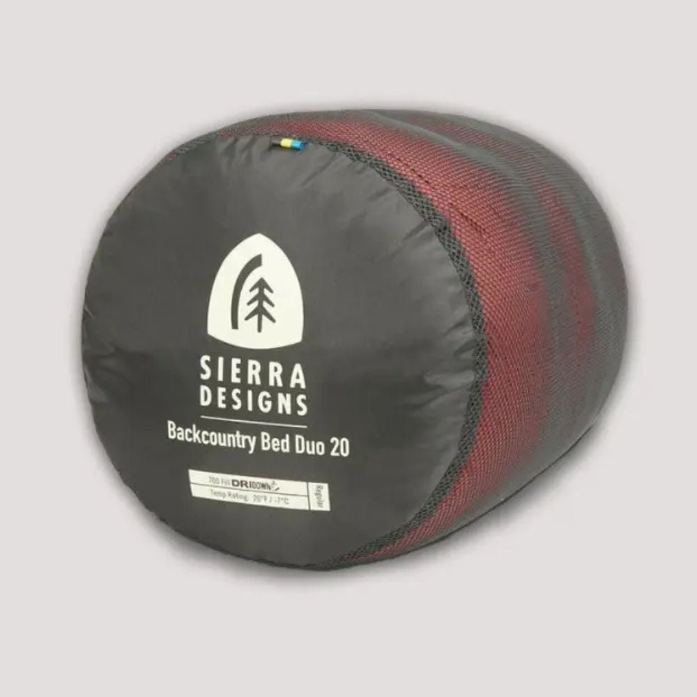 Sierra Designs Backcountry Bed 20 Degree Duo Sleeping Bag in bag