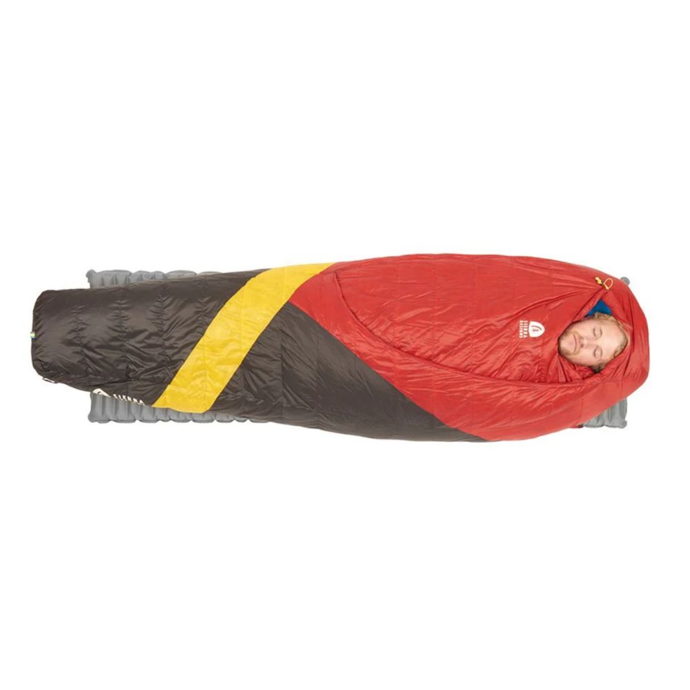 Sierra Designs Cloud 800 20 Degree Down Sleeping Bag (Regular/Long) with person