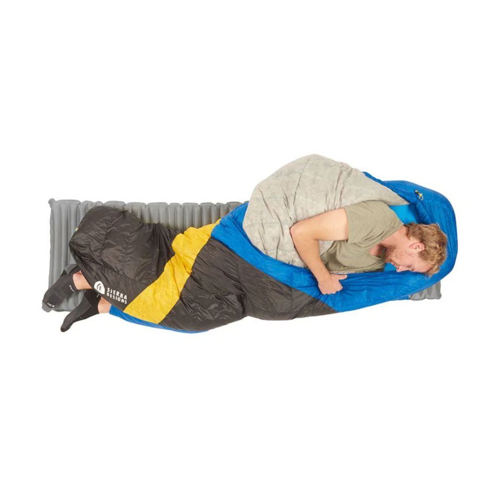 Sierra Designs Cloud 800 35 Degree Down Sleeping Bag (Regular/Long) on sleeping mat