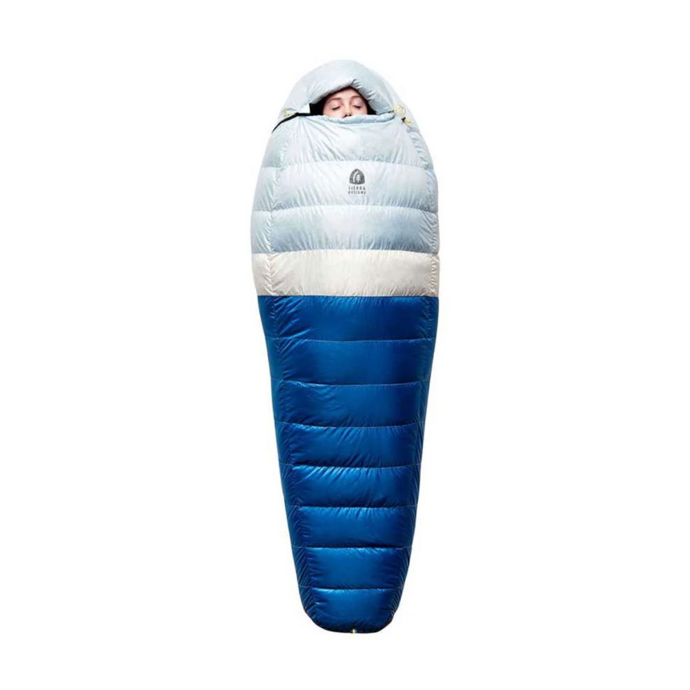 Sierra Designs Get Down 550F 20 Degree Womens Sleeping Bag (Regular) person inside
