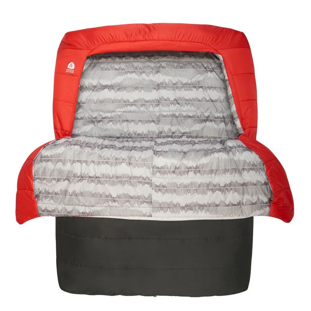 Sierra Designs Frontcountry Bed 20 Degree Sleeping Bag Queen open front