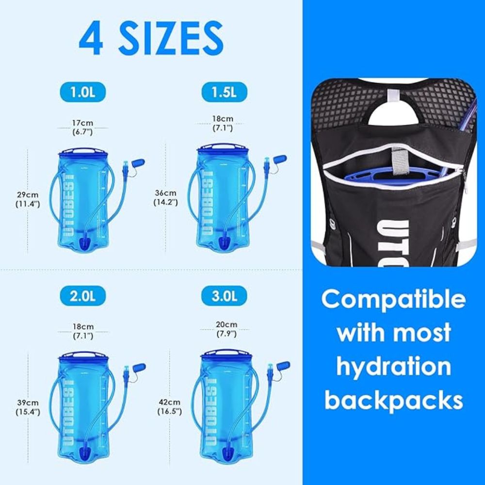 UTOBEST Hiking Hydration Bladder size options